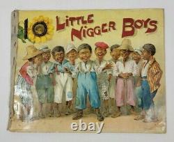 10 Little Nigger Boys Children's Book Antique Black Ephemera Published 1890 Rare