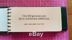 100 Greatest Cars Silver Miniatures And Book John Pinches RARE