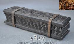 10Rare Tibetan Buddhism Temple Old Wood Xuan paper Scripture Diamond Sutra Book