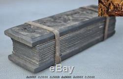 10Rare Tibetan Buddhism Temple Old Wood Xuan paper Scripture Diamond Sutra Book