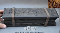 10Rare Tibetan Buddhism Temple Old Wood Xuan paper Scripture Diamond Sutra Book