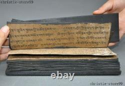 10Rare Tibetan Buddhism Temple Old Wood Xuan paper Scripture Diamond Sutra Book