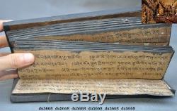 10Rare Tibetan Buddhism Temple Old Wood Xuan paper Scripture Diamond Sutra Book