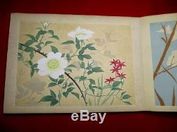 13-320 RARE Large book Japanese flower botanical Woodblock print BOOK