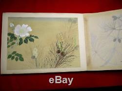 13-320 RARE Large book Japanese flower botanical Woodblock print BOOK