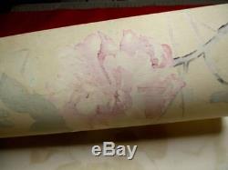 13-320 RARE Large book Japanese flower botanical Woodblock print BOOK