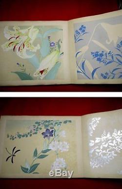 13-320 RARE Large book Japanese flower botanical Woodblock print BOOK