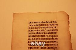 14th-cent Latin decorated medieval manuscript GOLD cap Book of hours psalm RARE