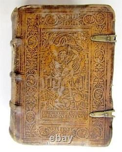 1573 ILLUSTRATED HYMN BOOK antique PIGSKIN BOUND from FAMOUS RUSSIAN COLLECTION