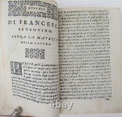 1583 SATIRE POETRY antique book 16th CENTURY rare