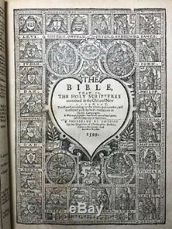 1599 Geneva Holy Bible-London 420 Years Old! Excellent Condition-RARE ANTIQUE