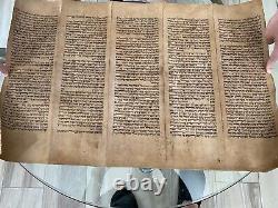 1600 Rare Antique Tunisian Torah Scroll Leviticus-Tunisia C. 17th Century Judaica