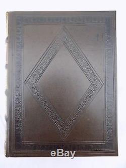 1612 King James Antique Rare Fine Leather Binding Family Display Bible Map Vgc+