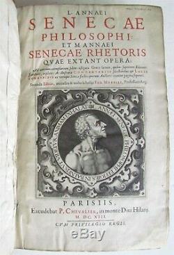 1613 SENECA PHILOSOPHI LEATHER BOUND antique FOLIO in LATIN rare