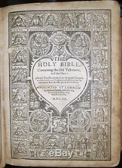 1620/1621 ANTIQUE KING JAMES HOLY BIBLE 1611-1612-1613 Rare Christian Jesus