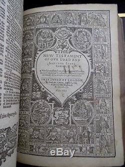 1621/20 King James Antique Rare Fine Leather Binding Family Display Bible Vgc+