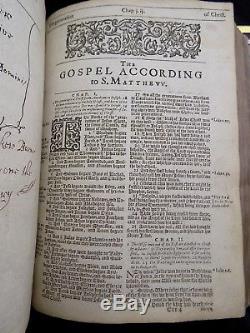1621/20 King James Antique Rare Fine Leather Binding Family Display Bible Vgc+