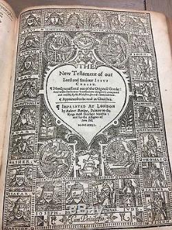 1632 RARE COMPLETE ANTIQUE KING JAMES HOLY BIBLE misprint Jeremiah 822