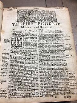 1632 RARE COMPLETE ANTIQUE KING JAMES HOLY BIBLE misprint Jeremiah 822