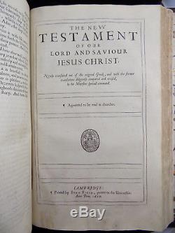 1659/60 King James Elephant Folio Antique Rare Leather Display Family Holy Bible