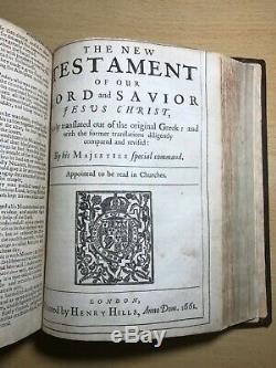 1661 Holy Bible King James Version London 358 Years Old RARE ANTIQUE
