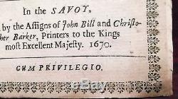 1670 Rare Unrecorded! Black-letter King James New Testament Antique Bible 1611