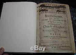 1675 Antique Bible King James Rare Cambridge Lavishly Illustrated Leather
