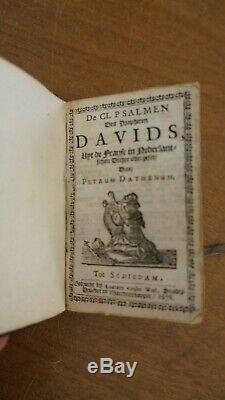 1678 Dutch Psalter, psalms of David original tortoise shell antique book rare