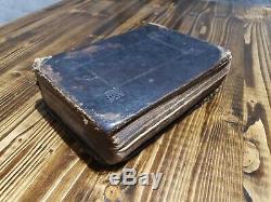 1679 HOLY BIBLE 2nd Oxford English Printing ANTIQUE leather THEATER old RARE