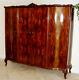 1700s-1800s Italian Book-matched Walnut, Antique Armoire Cabinet 7' Rare