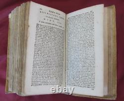 1700s ANTIQUE ITALIAN HANDMADE BOOK withLEATHER COVERS MORAL REASONINGS RARE