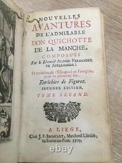 1705 Antique Very Rare BookDon Quichotte de la Manche Second Edition
