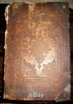 1753 Luther HOLY BIBLE Folio BIBLIA Antique GERMAN Vellum PIGSKIN Lutheran RARE