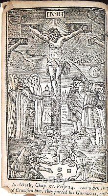 1762 ANTIQUE RARE John Bunyan WELCOME TO JESUS Bible 1611 the pilgrim's progress