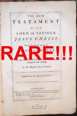 1762 Antique 1st-ed Rare 16 Folio Revised Standard King James Bible 1611-1769