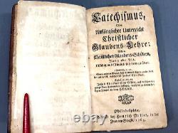 1763 Rare Book SCHWENKFELDER CATECHISM Henrich Miller Jmn. For Benjamin Franklin
