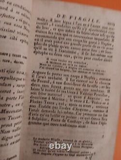 1787 ANTIQUE, VIRGIL TOME PREMIER BOOK, VIRGIL WORK, HC, LEATHER COVER, Very Rare