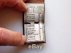 1788 Miniature Book London Almanac/almanack In Leather Wallet- Georgian -rare