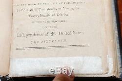 1791 Acts Of Congress 18th C American Printing Declaration Of Independence Rare