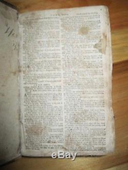 1792 HOLY BIBLE new york HUGH GAINE old LEATHER rare ANTIQUE family history