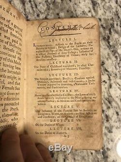 1794 Antique Book Female Education and Manners First American Edition. RARE