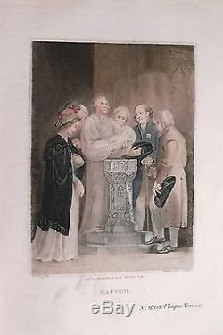 1797 Antique Rare Unrecorded Unusual King James Bible +hand-colored Engravings
