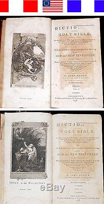 1798 Antique Ultra-Rare 1ST AMERICAN ED DICTIONARY OF THE HOLY BIBLE John Brown