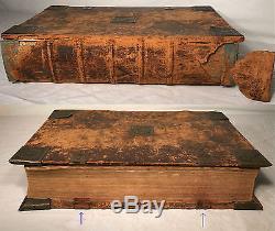 1798 BASEL BIBLE Folio Leather German Martin Luther Version Antique Rare