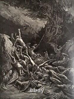 1800s PARADISE LOST Milton with 52 Gustave Dore ANTIQUE Art Prints Engravings RARE