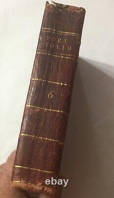 1800s The Port Folio, Vol. VI. 1811 Antique Rare American Literary History book