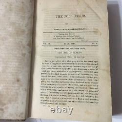 1800s The Port Folio, Vol. VI. 1811 Antique Rare American Literary History book