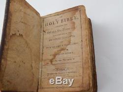 1805- HOLY BIBLE- Old & New Testaments- Early American Antique- Jesus- GOD- RARE