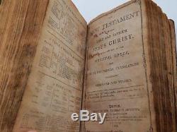 1805- HOLY BIBLE- Old & New Testaments- Early American Antique- Jesus- GOD- RARE