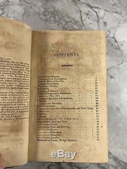 1811 Antique Leather History Book A Picture of Philadelphia RARE